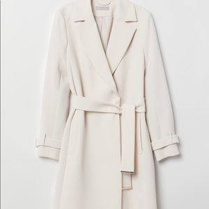 H&M Knee Length Coat in light beige